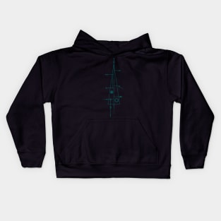 trigonal on black Kids Hoodie